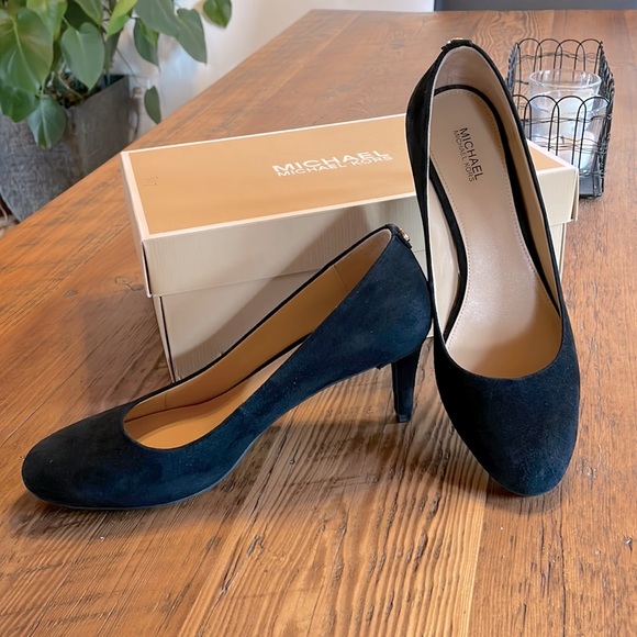 MICHAEL Michael Kors Shoes - Michael Kors Suede Round Toe Heels